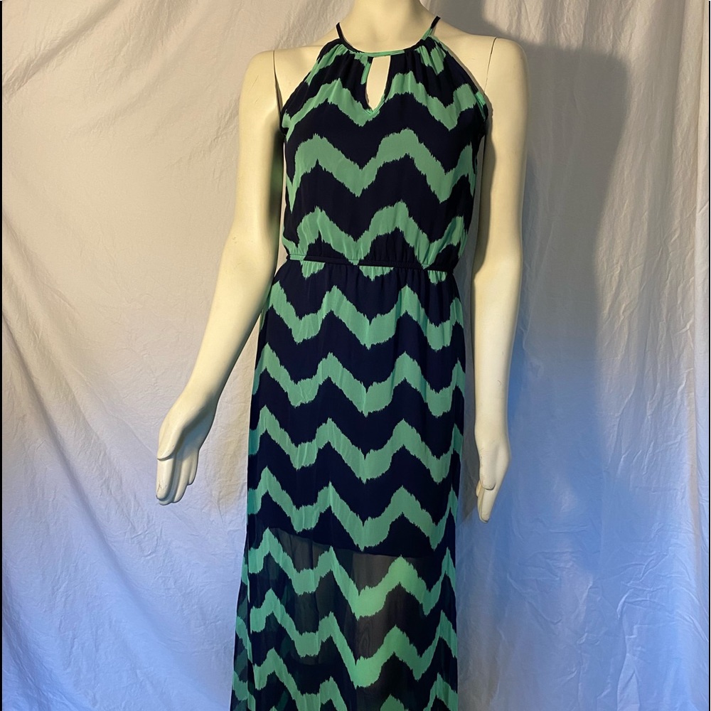 Gianni Bini Chevron Maxi Dress Sz Small